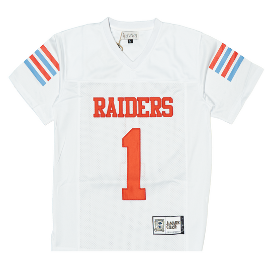 JA MARR CHASE RAIDERS HIGH SCHOOL FOOTBALL JERSEY (WHITE)