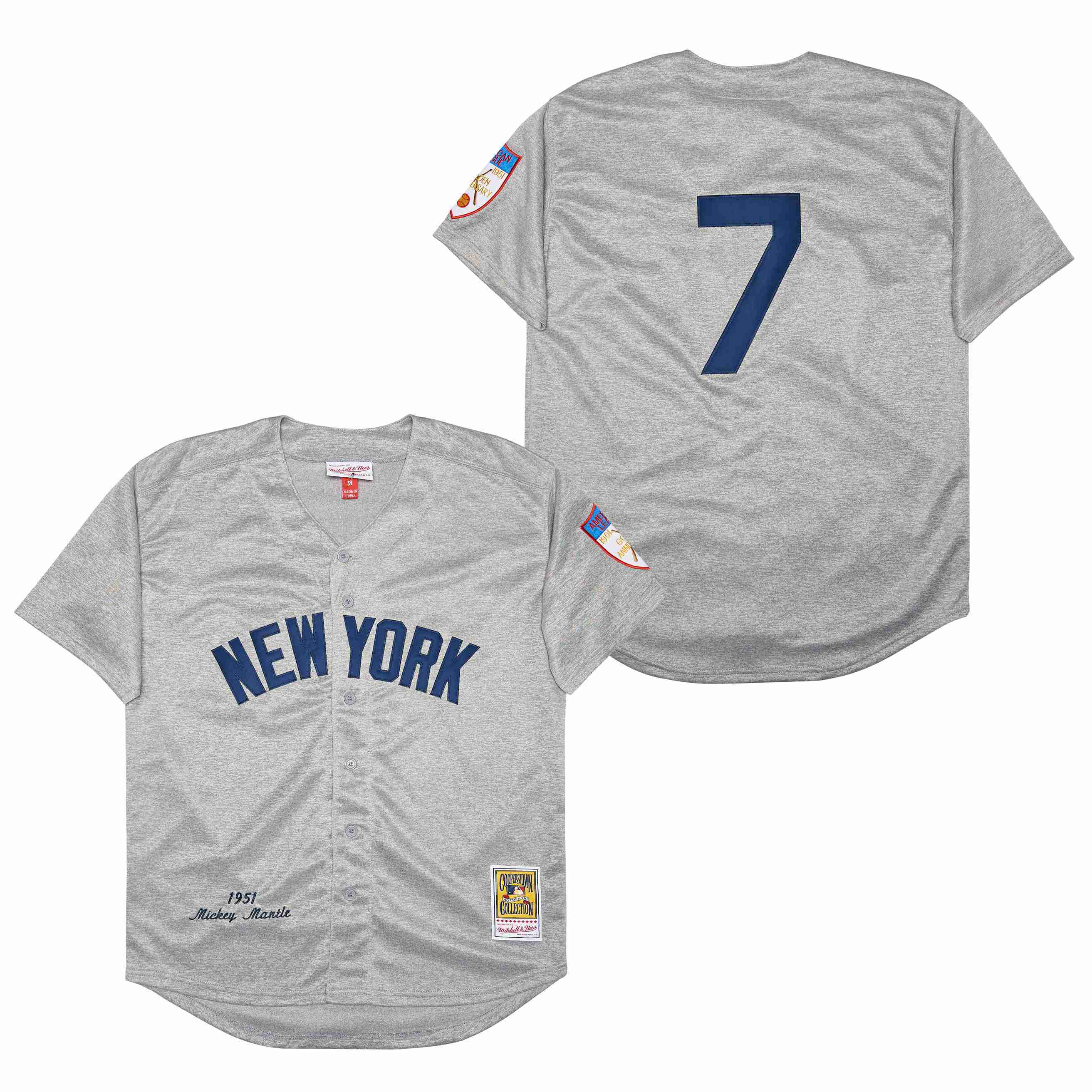 Men's New York Yankees #7 Mickey Mantle Baseball Jersey