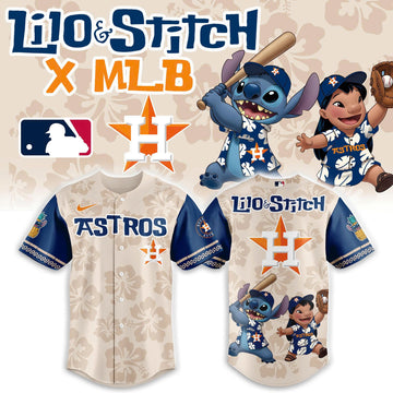 Houston Astros Lilo & Stitch Baseball Jersey