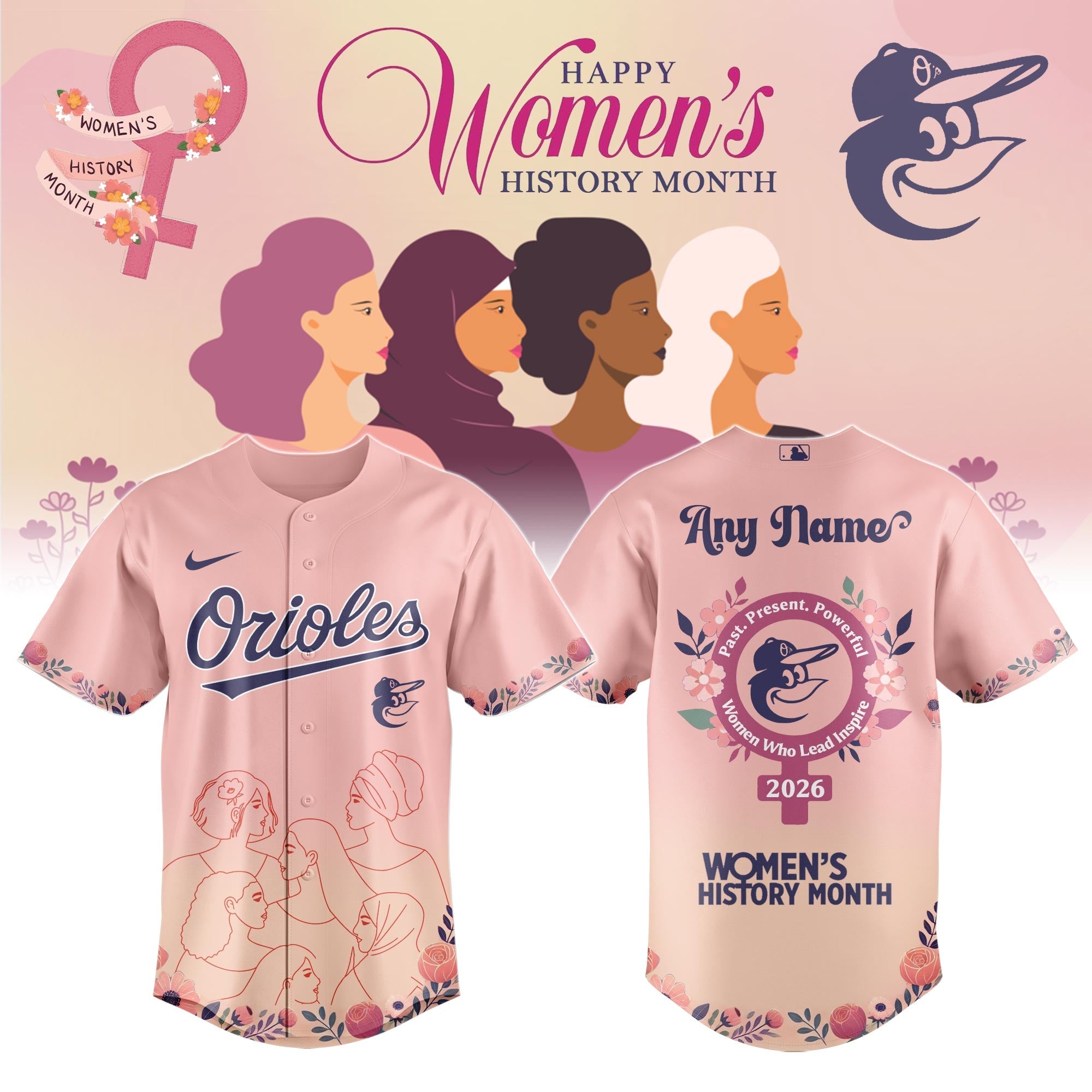 BAL Orioles special Women’s History Month Limited Edition Jersey