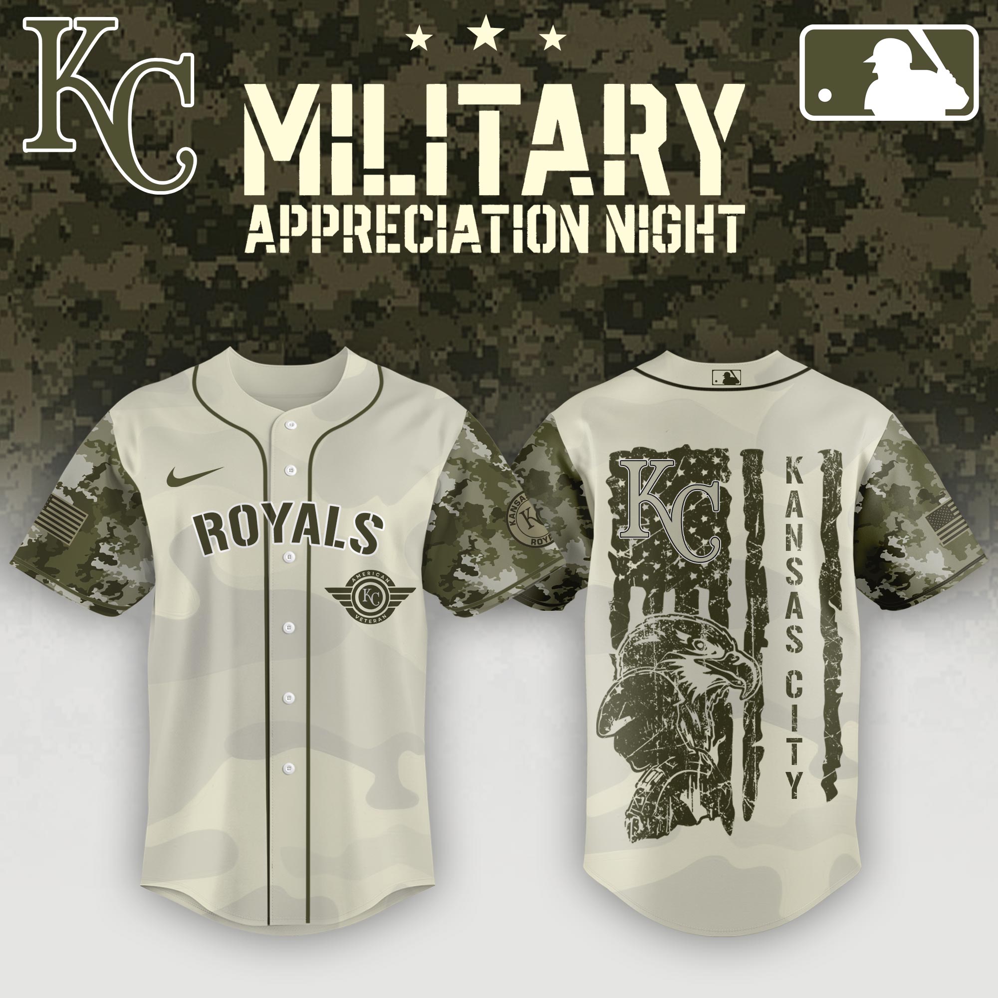 Kansas City Royals Armed Forces Day Jersey