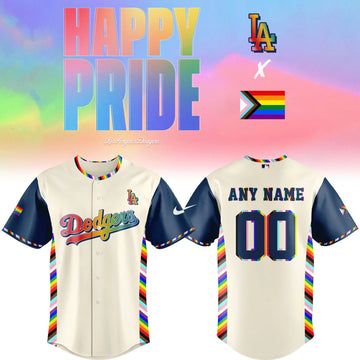 LA Dodgers Pride Jersey Custom Name Number
