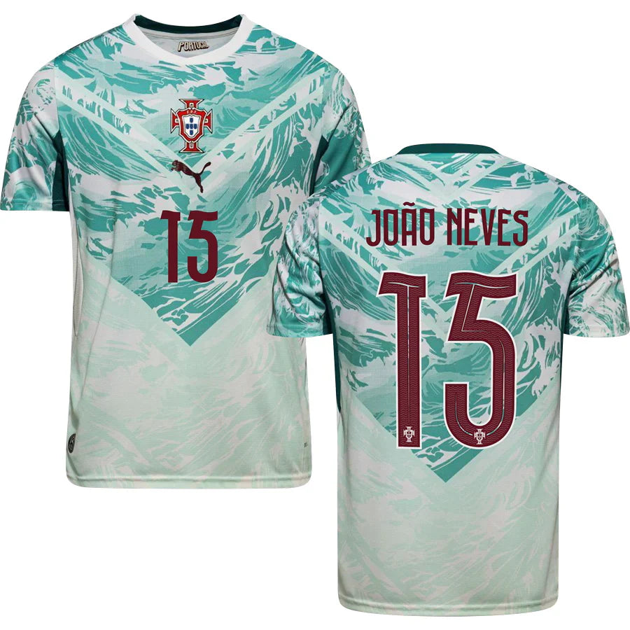 Men’s #15 Joao Neves 2026 World Cup Portugal Jersey