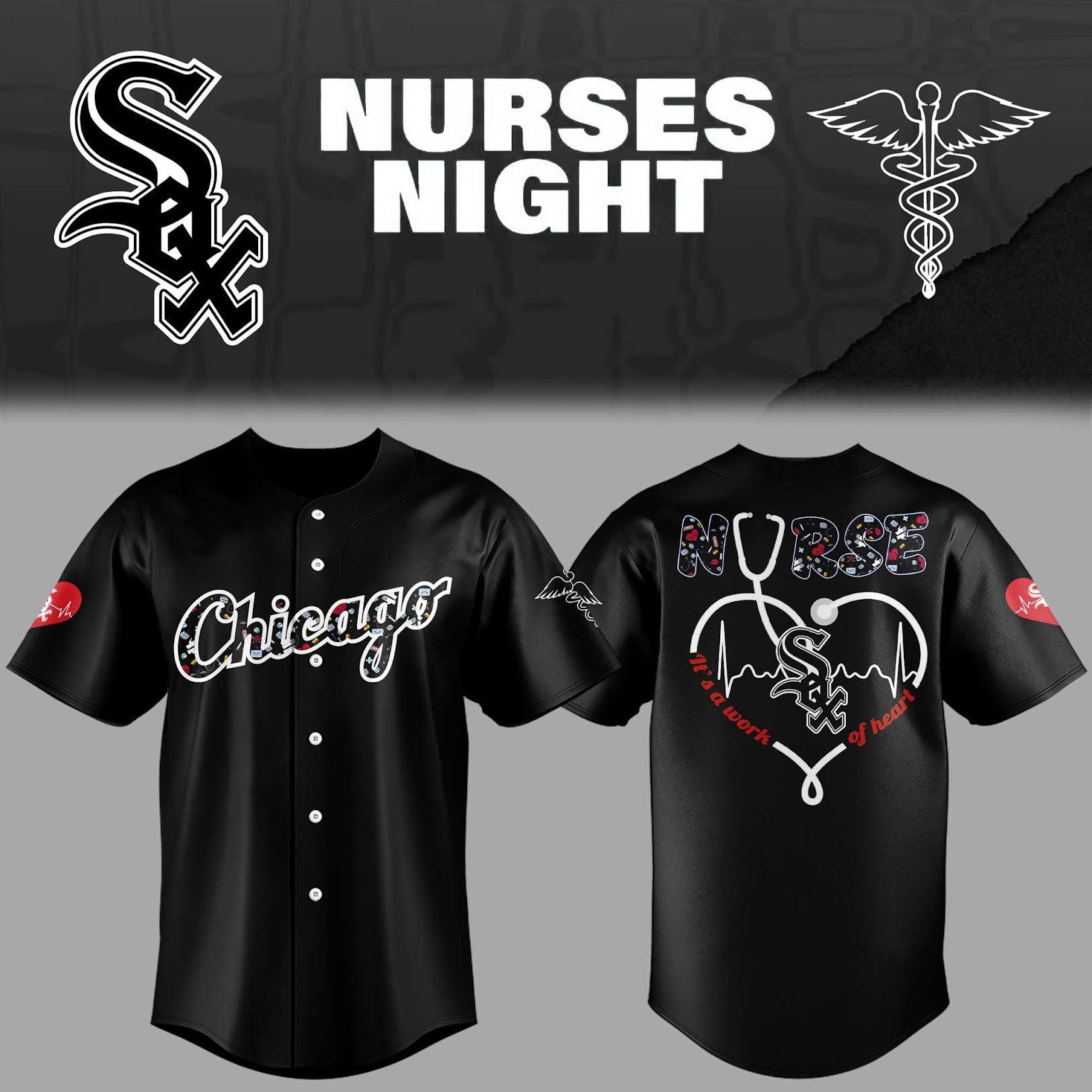 Limited Edition Chicago White Sox Nurses Night Jersey