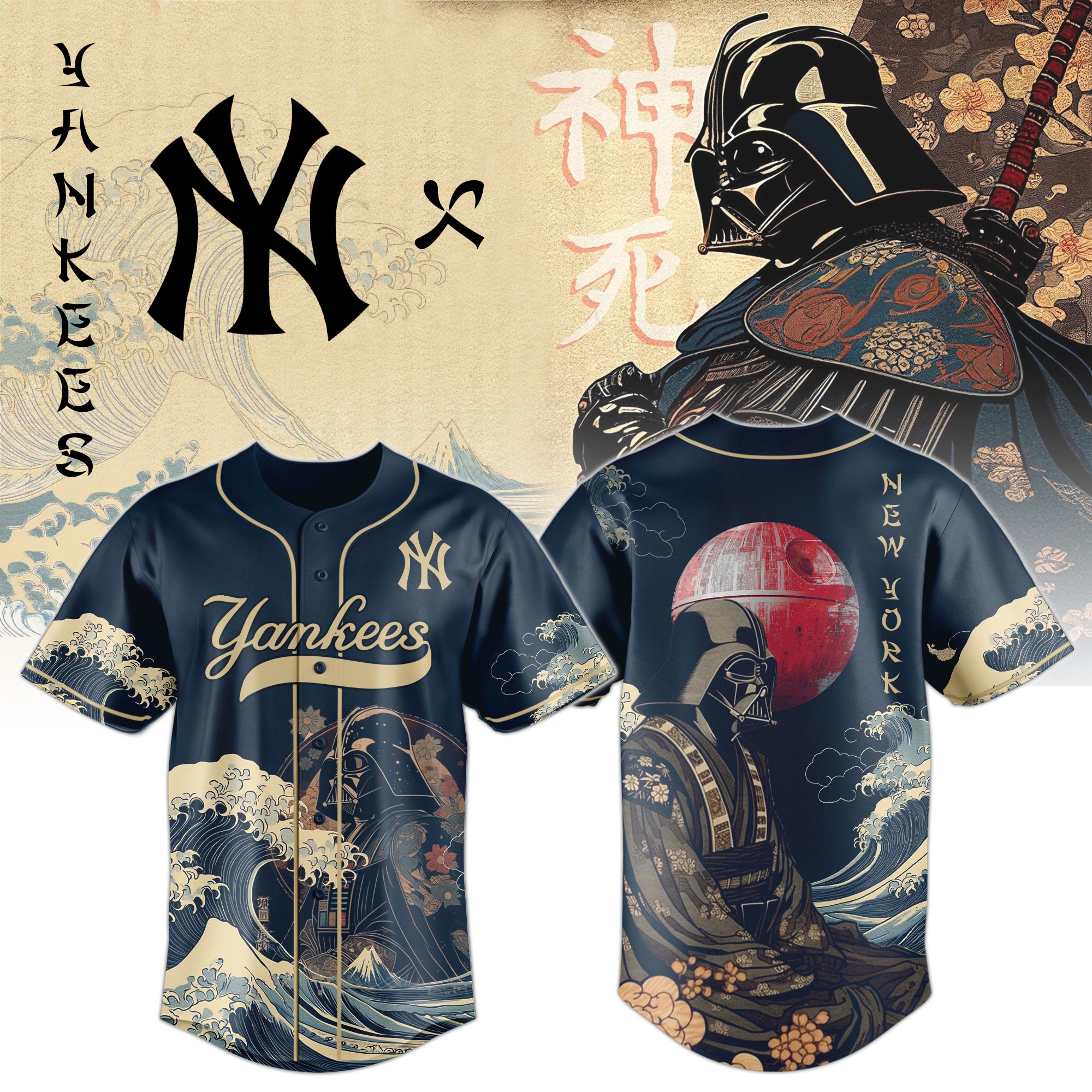 Lord Darth Vader NY Yankees Japan Edition Jersey