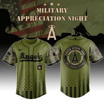 Los Angeles Angels Army Military Appreciation Night Jersey