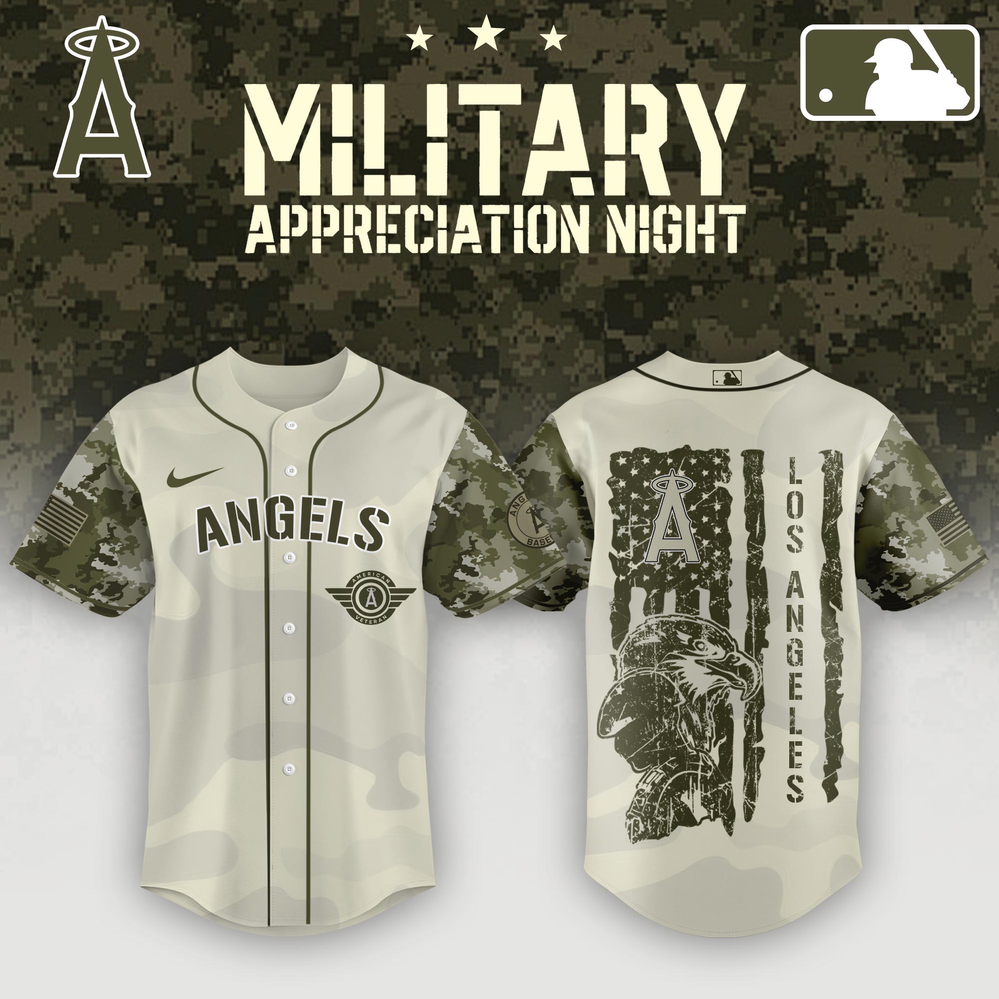 Los Angeles Angels Armed Forces Day Jersey