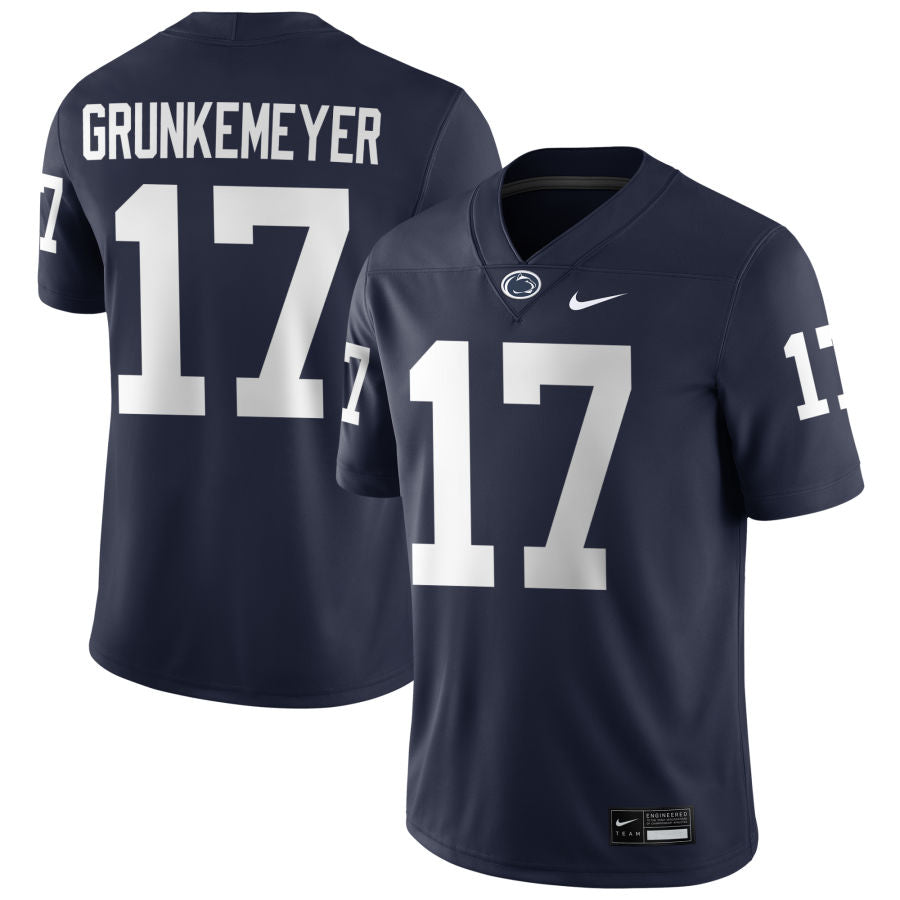 Men’s Penn State #17 Ethan Grunkemeyer Football Jersey
