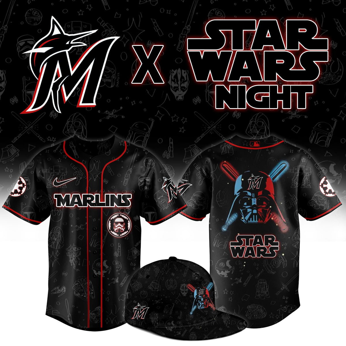 Miami Marlins Star Wars Night Jersey