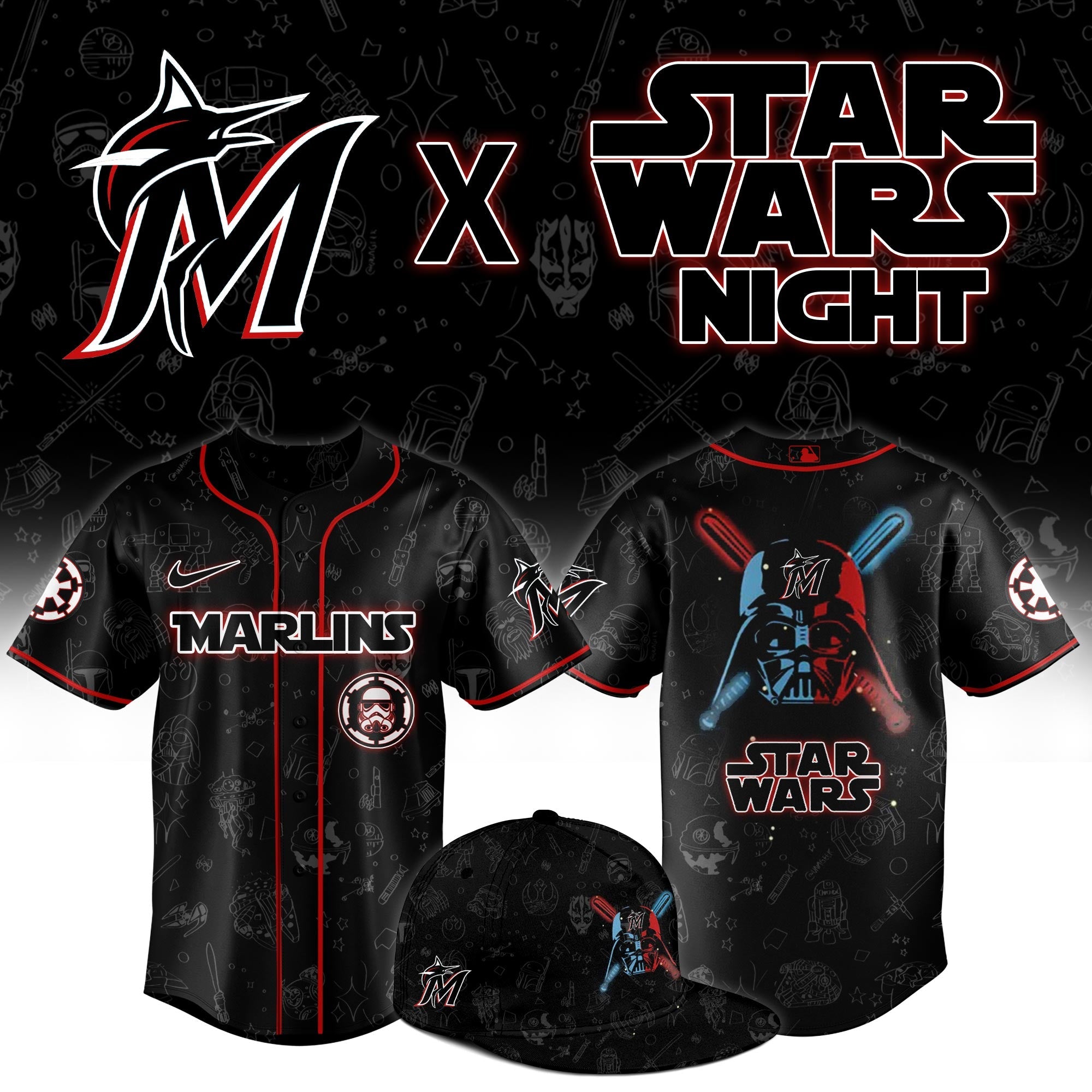 Miami Marlins Star Wars Night Jersey