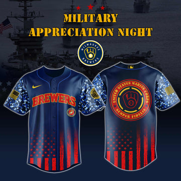 Milwaukee Brewers Marine Corps Military Appreciation Night Jersey