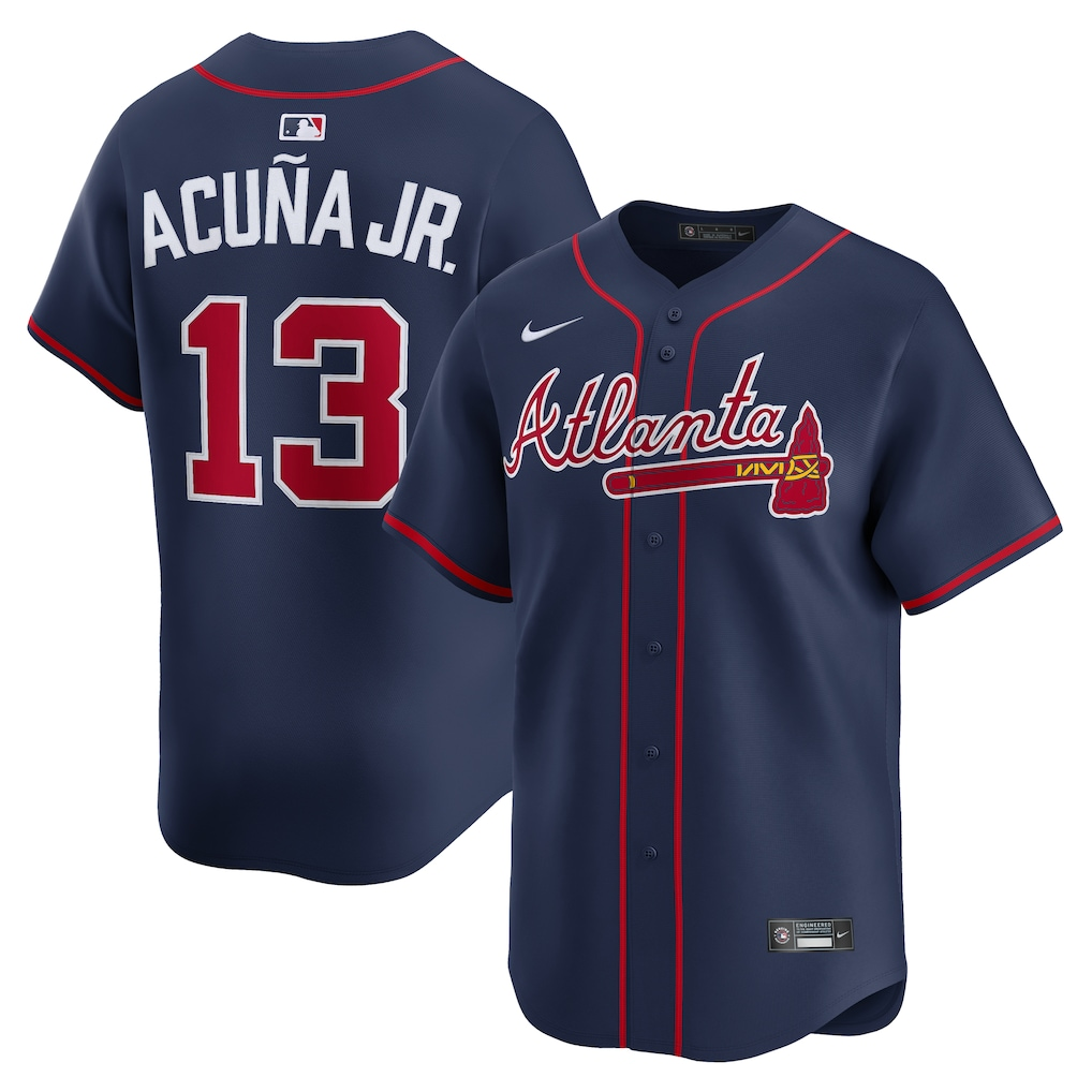 Men's #13 Ronald Acuña Jr Atlanta Braves Baseball Jersey