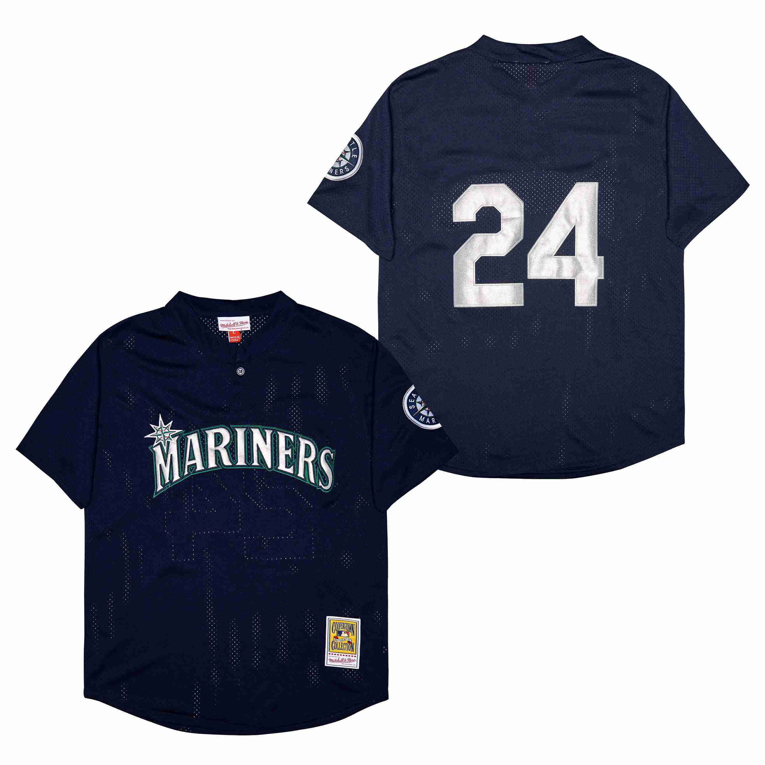 Men's #24 Ken Griffey Seattle Mariners Baseball Jersey