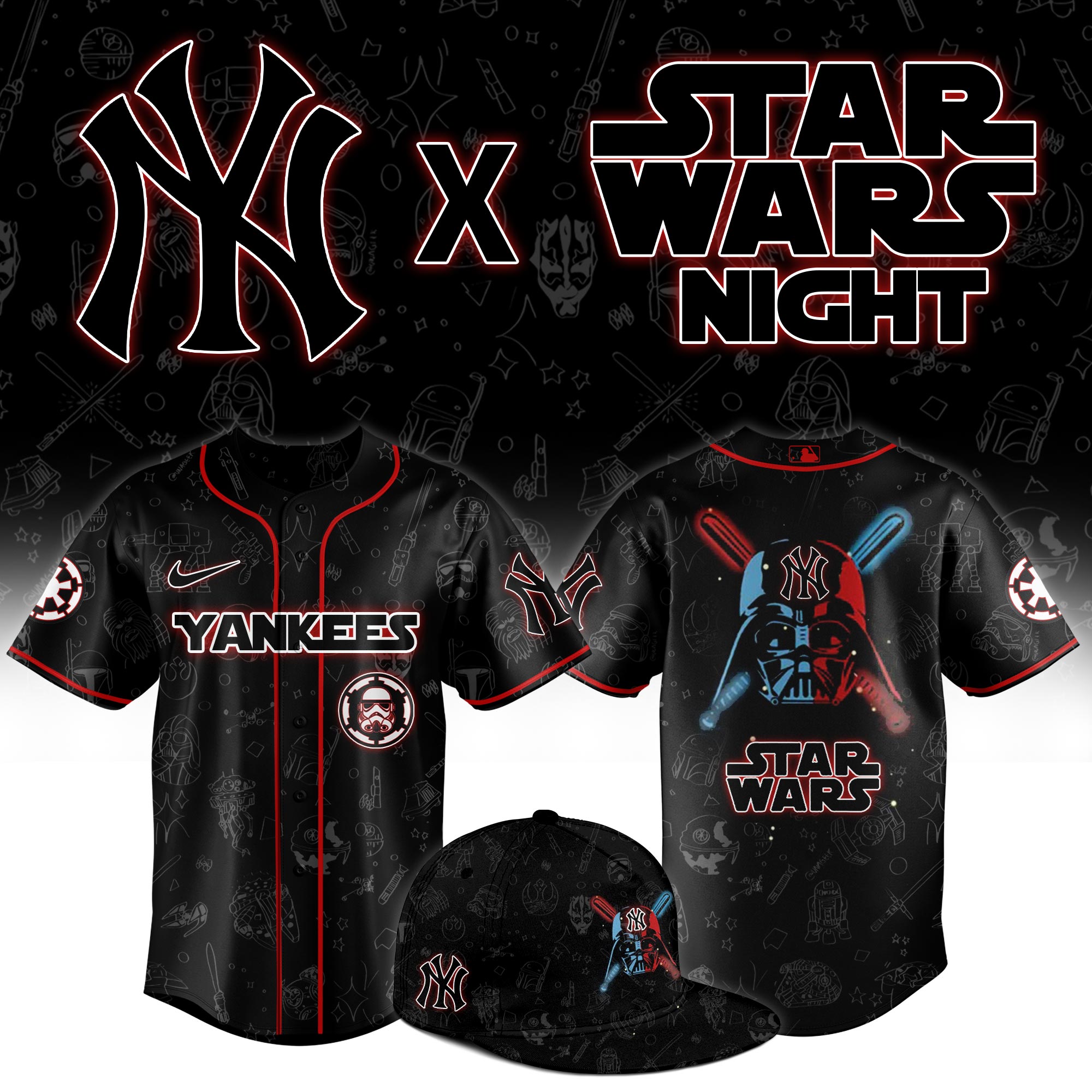 New York Yankees Star Wars Night Jersey