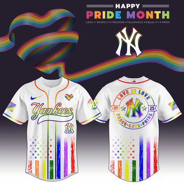 New York Yankees Happy Pride Month Baseball Jersey