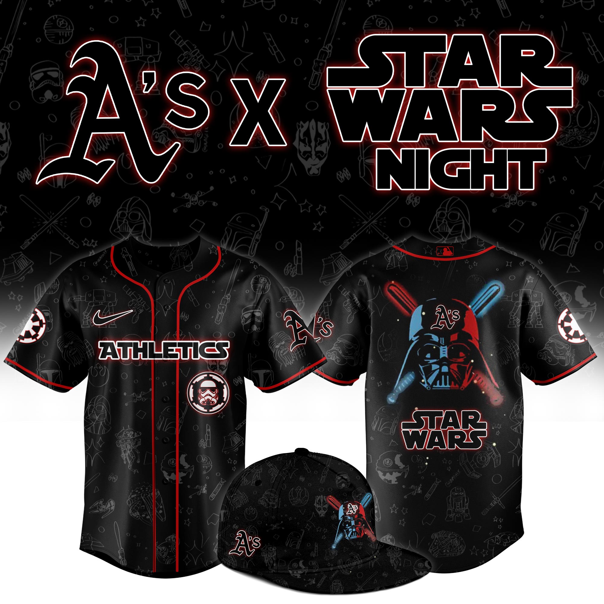 Oakland Athletics Star Wars Night Jersey