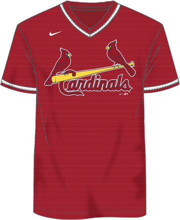 Oversize - Nike St. Louis Cardinals Men's MLB Institutional V-Neck SS Synthetic Jersey