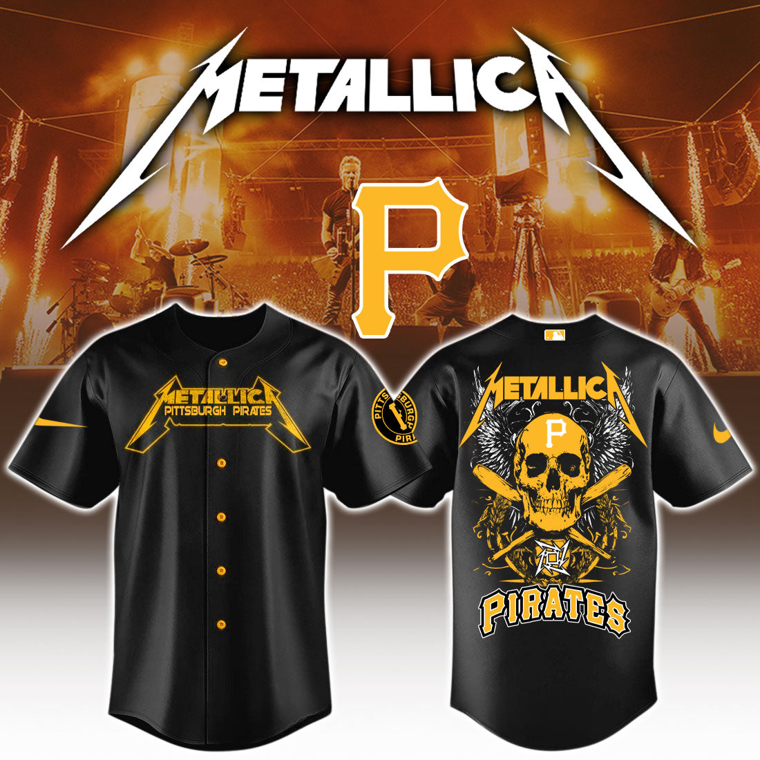 Pittsburgh Pirates MLB Metallica Jersey