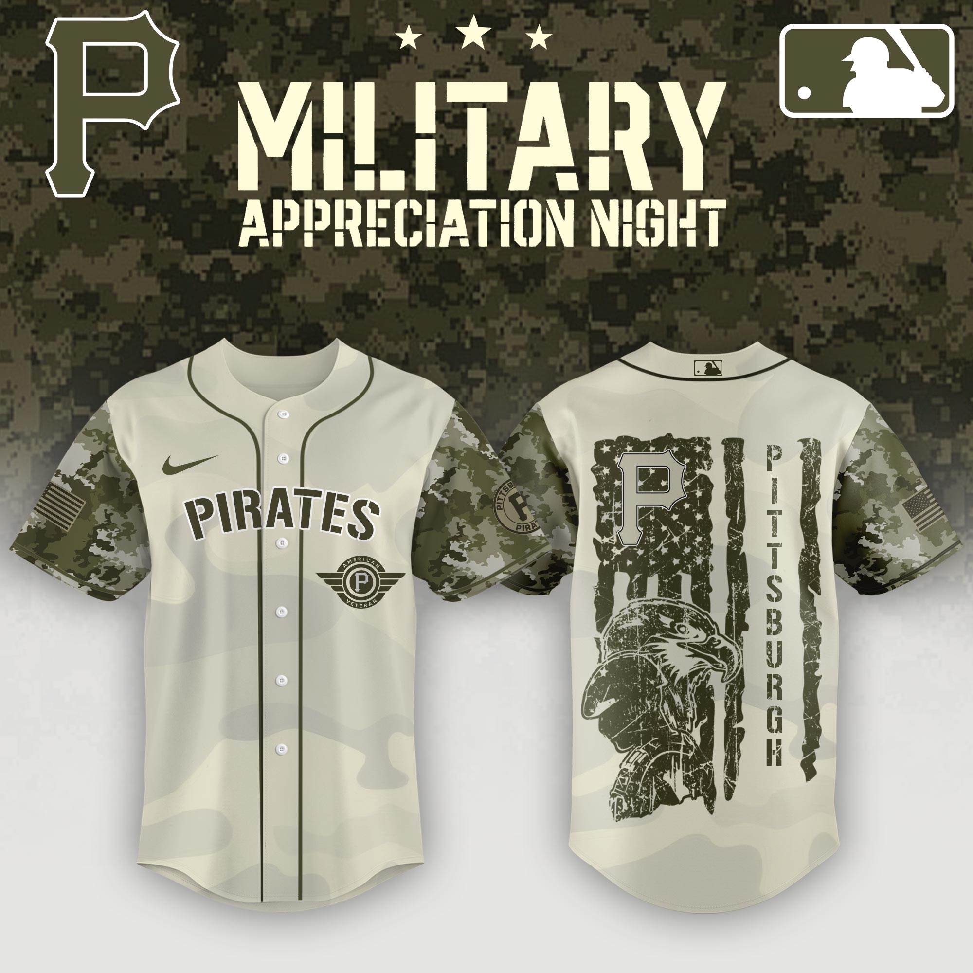 Pittsburgh Pirates Armed Forces Day Jersey