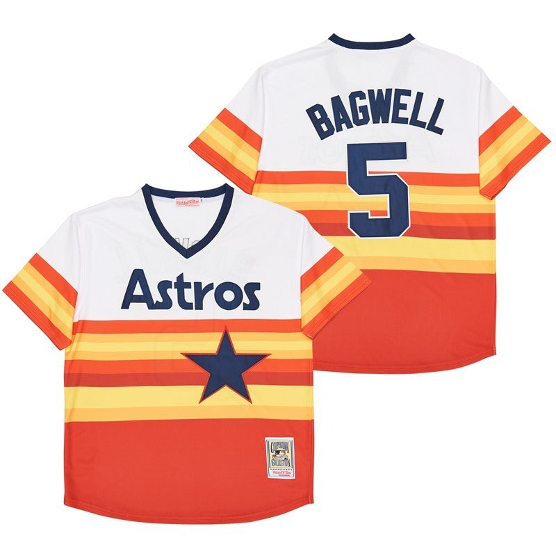 Men's #5 Jeff Bagwell Houston Astros  Baseball Jersey