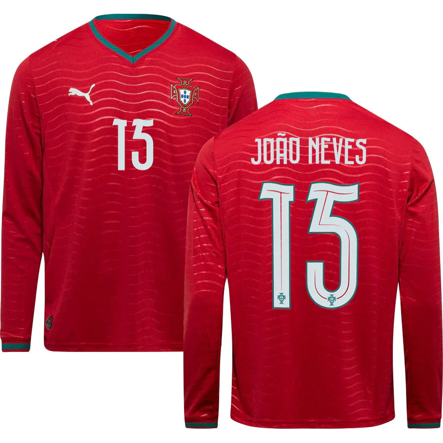Men’s #15 Joao Neves 2026 World Cup Portugal Jersey