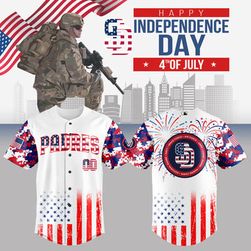 San Diego Padres MLB The 4th Of July Military Jersey