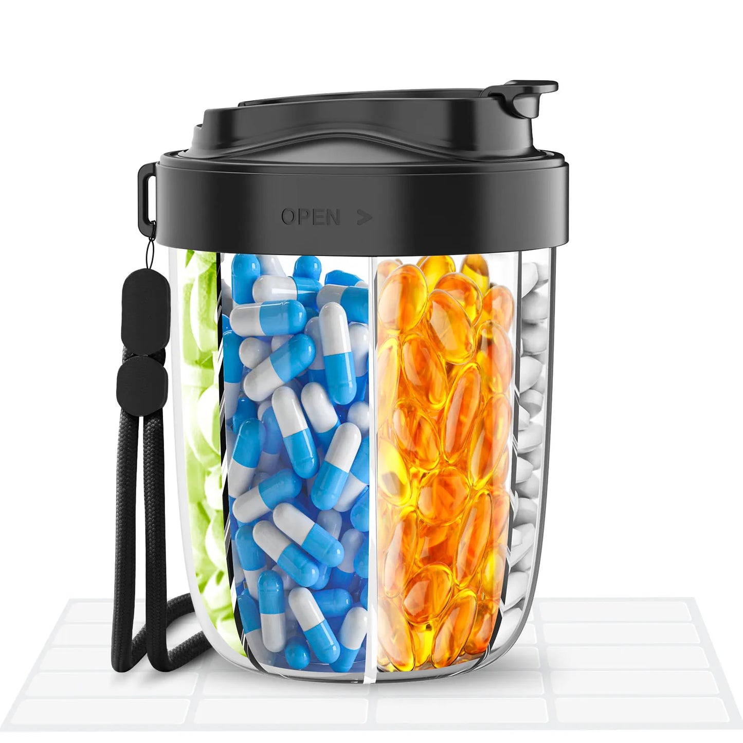 7-Compartment Pill Organizer – Weekly Travel Case
