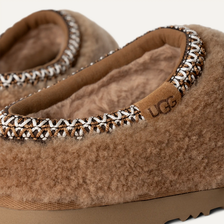 Women's Tasman Maxi Curly Slippers - Chestnut