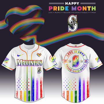 Seattle Mariners Happy Pride Month Baseball Jersey
