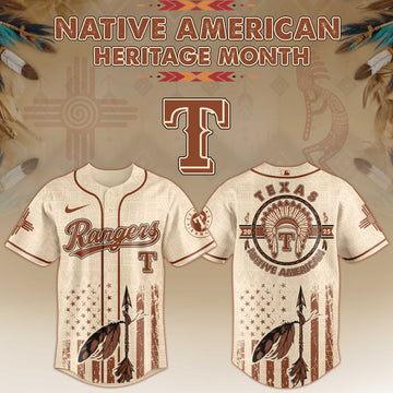 Texas Rangers Native American Heritage Month Jersey