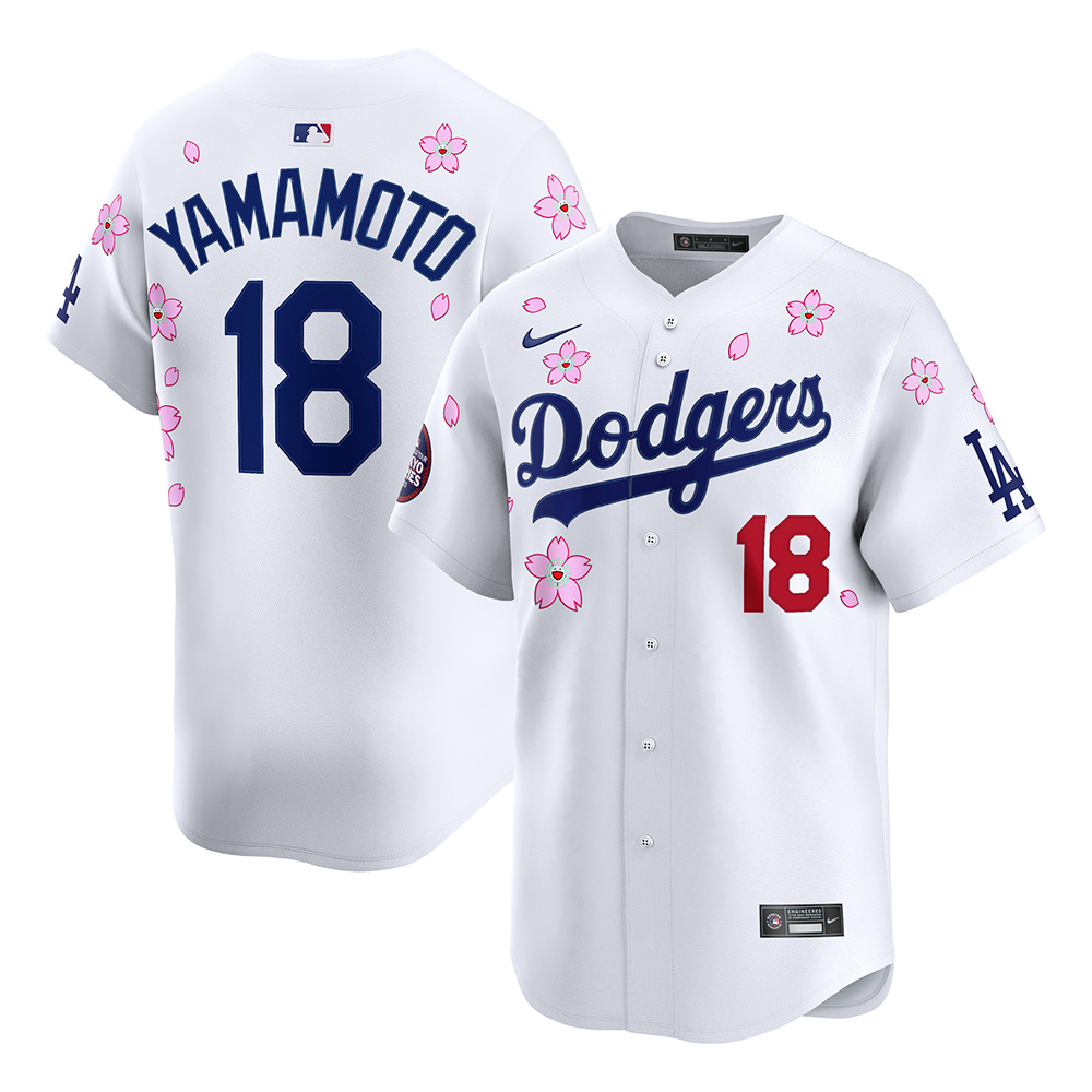 Men's #18 Yoshinobu Yamamoto Los Angeles Dodgers Baseball Jersey
