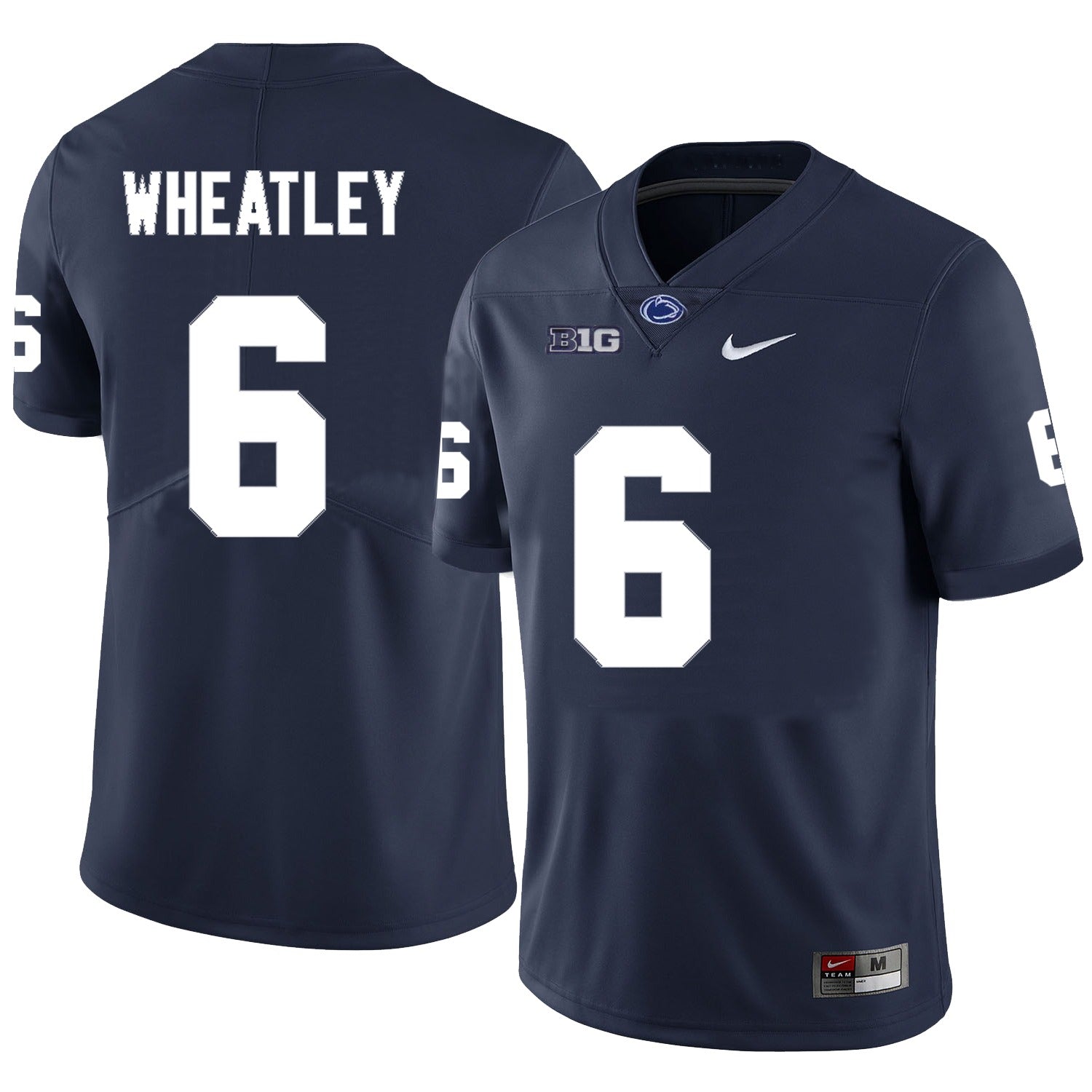 Men’s Penn State #6 Zakee Wheatley Football Jersey