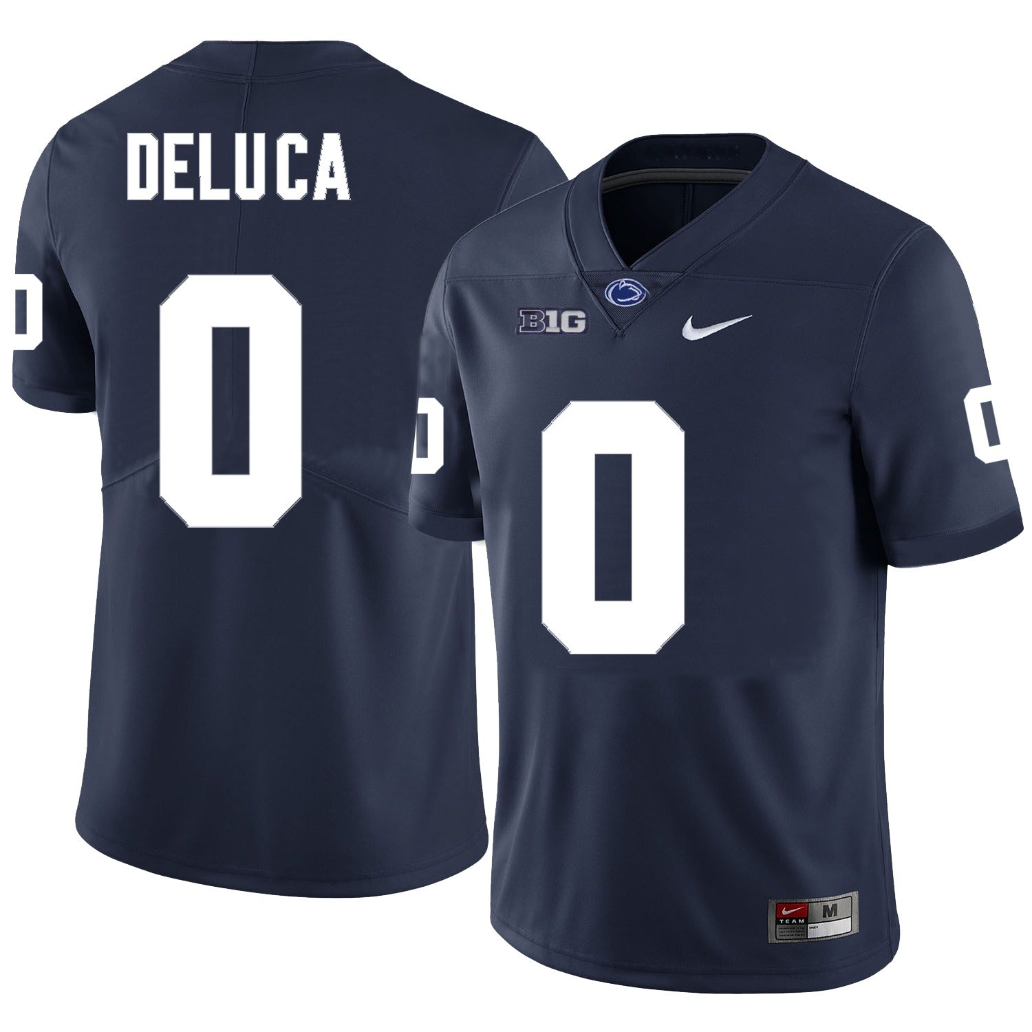 Men’s Penn State #0 Dominic DeLuca Football Jersey