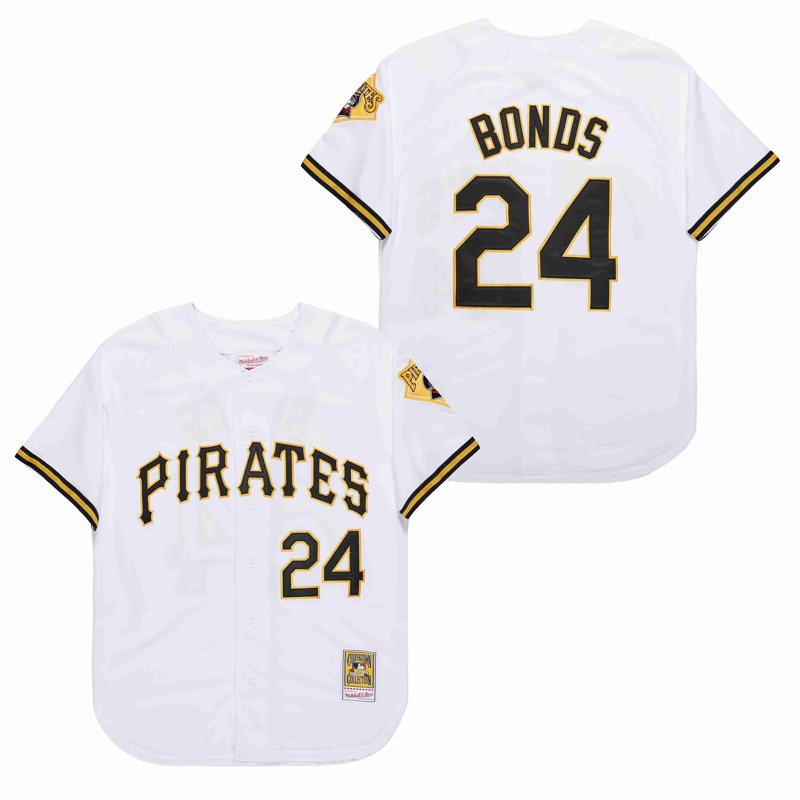 Men's #24 Barry Bonds Pittsburgh Pirates Baseball Jersey