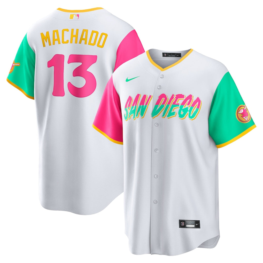 Mens #13 Manny Machado San Diego Padres Baseball Jersey