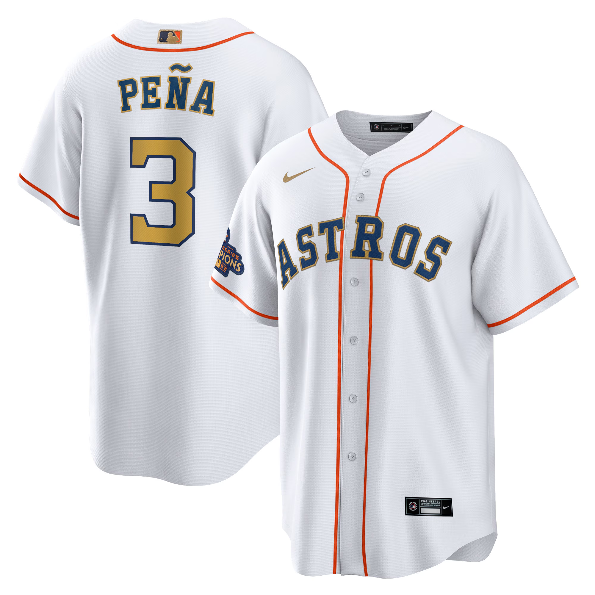 Men's #3 Jeremy Peña Houston Astros  Baseball Jersey
