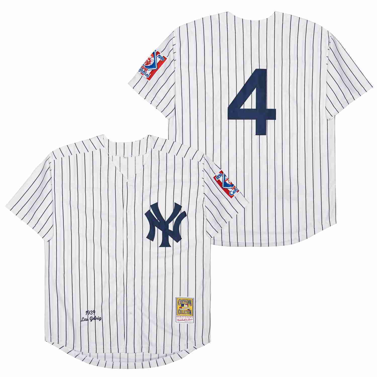 Men's New York Yankees #4 Lou Gehrig Baseball Jersey