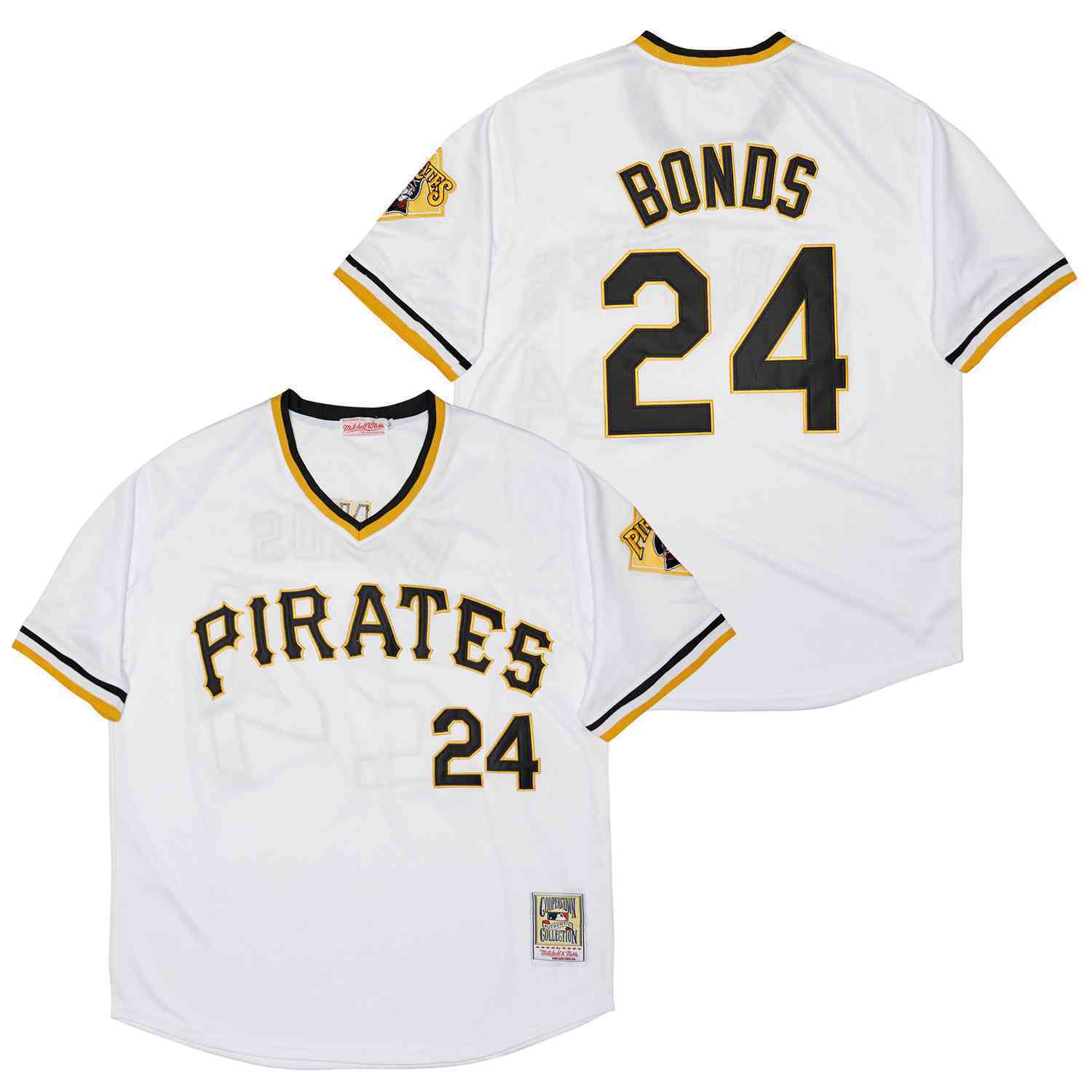 Men's #24 Barry Bonds Pittsburgh Pirates Baseball Jersey