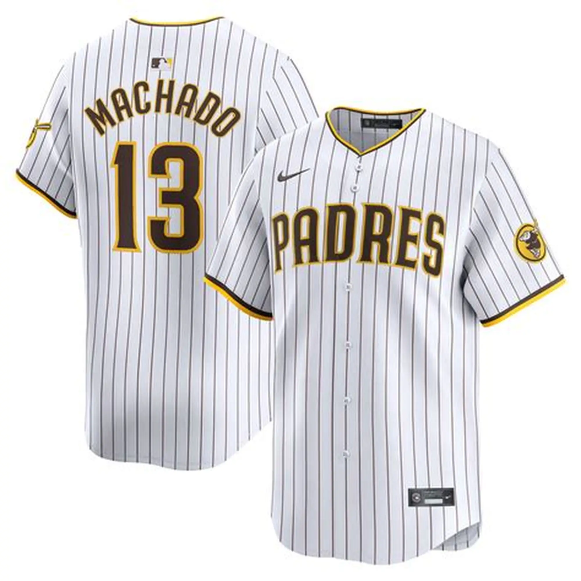 Mens #13 Manny Machado San Diego Padres Baseball Jersey