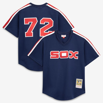 Carlton Fisk Chicago White Sox Mitchell & Ness Authentic Batting Practice Jersey - Navy