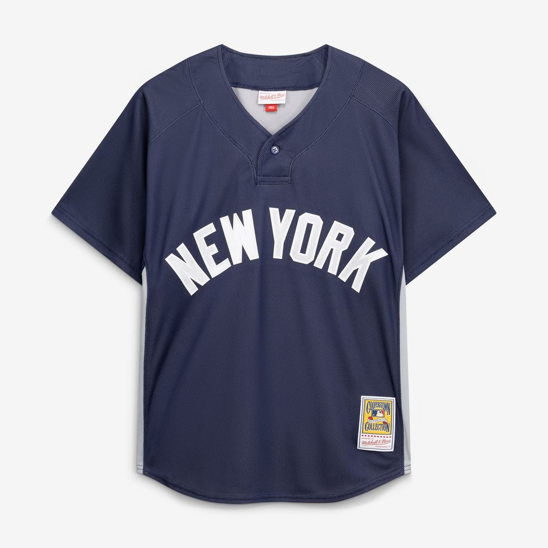 Derek Jeter New York Yankees Mitchell & Ness Authentic Batting Practice Jersey - Navy