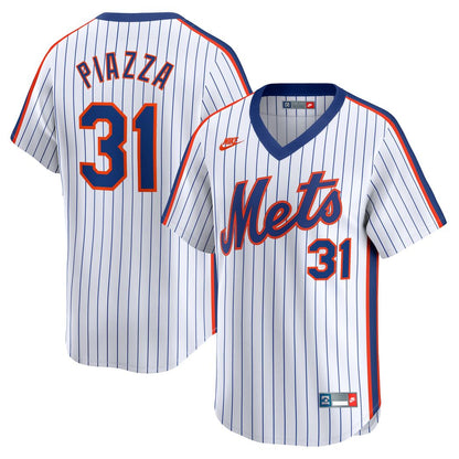 Mike Piazza New York Mets Nike Throwback Cooperstown Limited Jersey - White