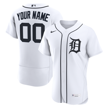 Detroit Tigers Nike Home Authentic Custom Jersey - White