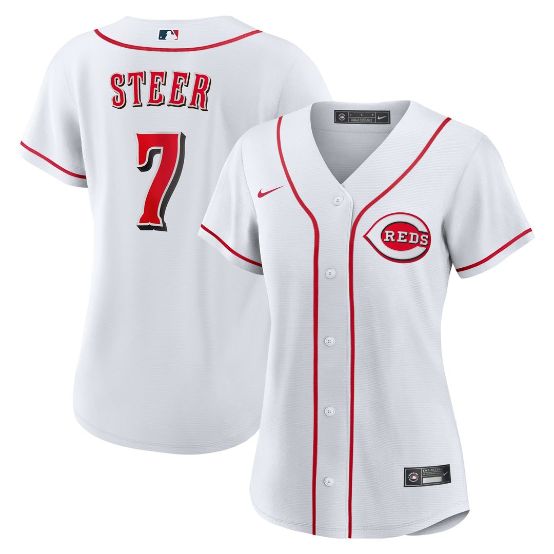 Spencer Steer Cincinnati Reds Nike Women's Home Replica Jersey - White