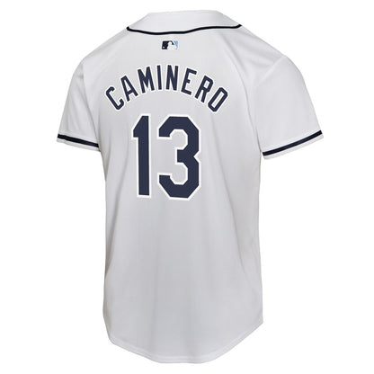 Junior Caminero Tampa Bay Rays Nike Youth Home Player Game Jersey - White
