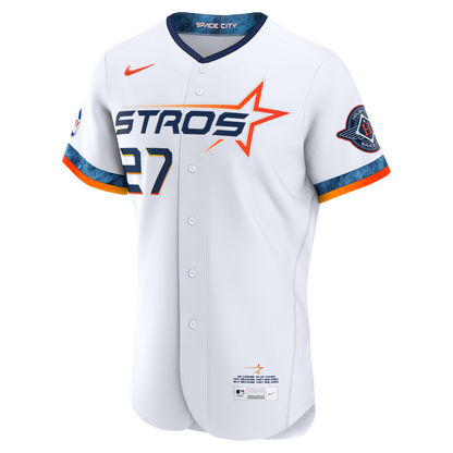 Jose Altuve Houston Astros Nike City Connect Authentic Sponsor Patch Jersey - White