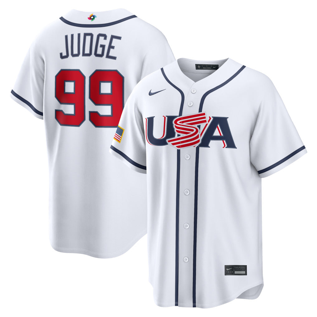 Men's #99 Aaron Judge USA 2026 World Baseball Classic Baseball Jersey
