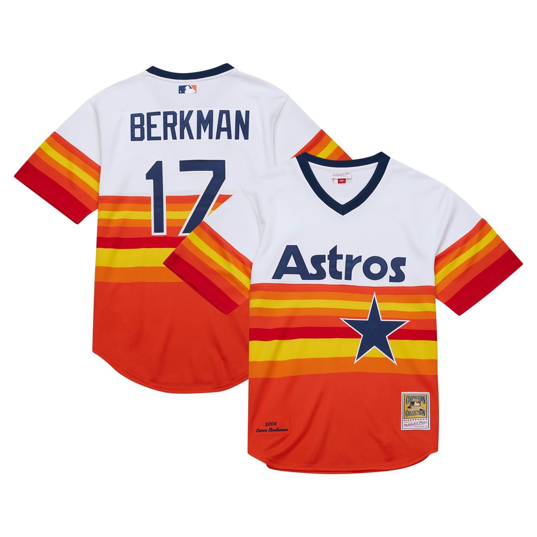 Lance Berkman Houston Astros Mitchell & Ness 2004 Cooperstown Collection Authentic Throwback Jersey - White