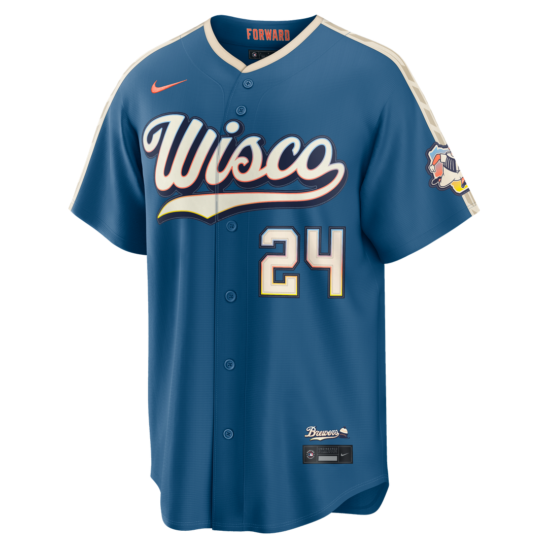 William Contreras Milwaukee Brewers Nike 2026 City Connect Stadium Jersey - Mineral Blue