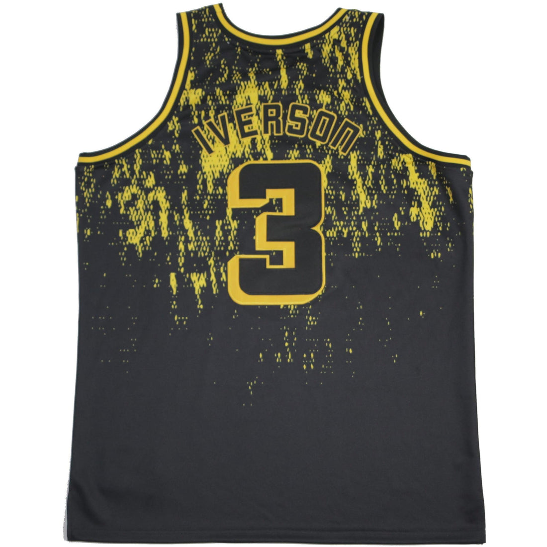 ALLEN IVERSON ALTERNATE BLACK/YELLOW HIGH SCHOOL BASKETBALL JERSEY